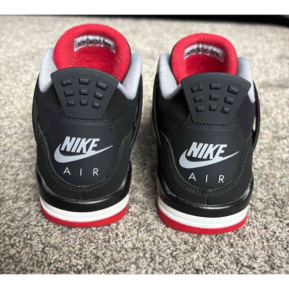 Nike Air Jordan 4 Retro Bred 2019 Size 6.5 Youth (Size 8 Woman's) - Picture 4 of 8